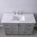 Isla 48 in. Furniture Style Vanity in Grey with Carrara White Marble Top and Undermount Sink