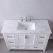 Isla 48 in. Furniture Style Vanity in White with Carrara White Marble Top and Undermount Sink