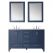 Gela 60 in. Furniture Style Vanity in Royal Blue with Carrara White Marble Top and Undermount Sink