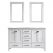Gela 60 in. Furniture Style Vanity in White with Carrara White Marble Top and Undermount Sink