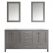Gela 72 in. Furniture Style Vanity in Grey with Carrara White Marble Top and Undermount Sink