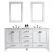Gela 72 in. Furniture Style Vanity in White with Carrara White Marble Top and Undermount Sink