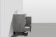 Gill 28 in. Vanity in Cement Grey with Acrylic Vanity Top in White with White Basin