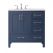 Gela 36 in. Furniture Style Vanity in Royal Blue with Carrara White Marble Top and Undermount Sink