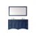 Naple 72 in. Furniture Style Vanity in Royal Blue with Carrara White Marble Top and Undermount Sink