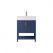 Pavia 28 in. Furniture Style Vanity in Royal Blue with Acrylic Trough Sink in White