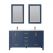 Shannon 60 in. Furniture Style Vanity in Royal Blue with Carrara White Quartz Top and Double Undermount Sinks