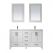 Shannon 60 in. Furniture Style Vanity in White with Carrara White Quartz Top and Double Undermount Sinks